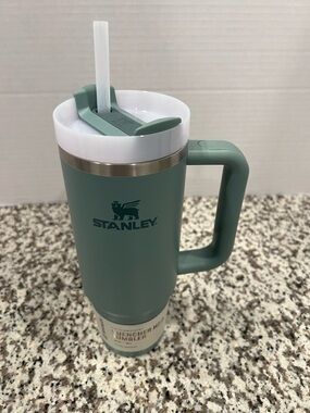 Stanley Green Shale Travel Tumbler with Handle 30 Oz New